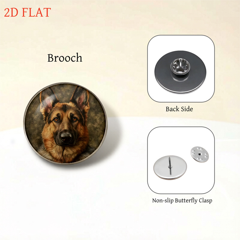 5pcs German Shepherd-Themed Women's Jewellery Set